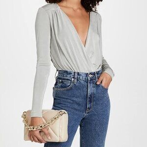 Free People Turnt Bodysuit - Oxide Silver Extra Small (XS)
